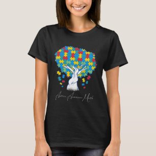 Baum-Autismus-Bewusstseins-Puzzle Autistische Kind T-Shirt