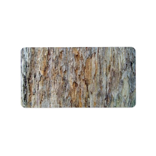 Baum Bark Textur Detail Adressaufkleber (Vorne)