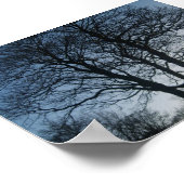 Baum bei Dämmerung Poster (Ecke)