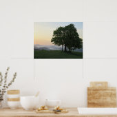 Baum bei Sonnenaufgang Poster (Küche)