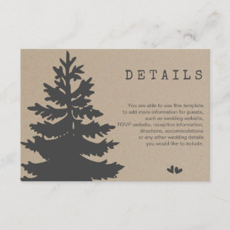 Baum | Bergwaldlandwald - Hochzeiten Details Begleitkarte