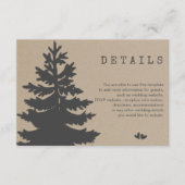 Baum | Bergwaldlandwald - Hochzeiten Details Begleitkarte (Vorderseite)