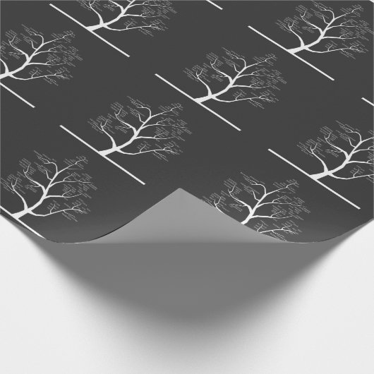 Baum binärer Code des Computer-Lehrers für Geschenkpapier (Ecke)