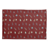 Baum-Blätter botanisch elegante Blue Aquarell Kissenbezug (Rückseite)