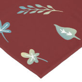 Baum-Blätter botanisch elegante Blue Aquarell Kurzer Tischläufer (Ecke)