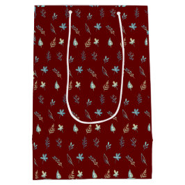 Baum-Blätter botanisch elegante Blue Aquarell Mittlere Geschenktüte