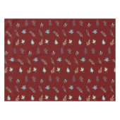 Baum-Blätter botanisch elegante Blue Aquarell Tischdecke (Vorderseite (Horizontal))