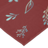 Baum-Blätter botanisch elegante Blue Aquarell Tischdecke (Schrägansicht)