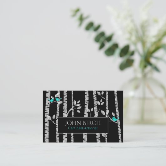 Baum-blauer Vogel-Baumzüchter *~* Visitenkarte (Stehend Vorderseite)