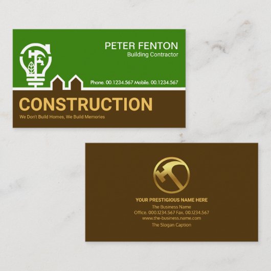 Baum-Bretterbauer Visitenkarte (Vorne/Hinten)