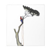 Baum Chirurg Arborist am Werk zur Zeit Chainsaw Gi Notizblock (Vorderseite)