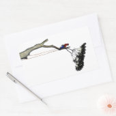 Baum Chirurg Arborist am Werk zur Zeit Chainsaw Gi Rechteckiger Aufkleber (Umschlag)