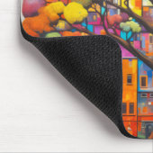 Baum Civilization Concept Abstrakte farbenfrohe Ma Mousepad (Ecke)