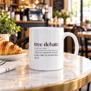 Baum-Debatte Echt Oder Künstlich Jedes Jahr Weihna Kaffeetasse