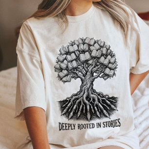 Baum der Bücher Füllerwurzeln Literarische Kunst Tri-Blend Shirt