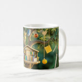 "Baum der Erkenntnis" mit hängenden Büchern Kaffeetasse (VorderseiteRechts)
