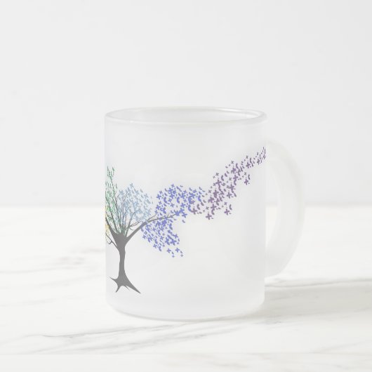 Baum der farbigen Schmetterlinge Mattglastasse (VorderseiteRechts)