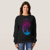 Baum der geistigen Mondphasen des Lebens für Yoga Sweatshirt (Vorne ganz)
