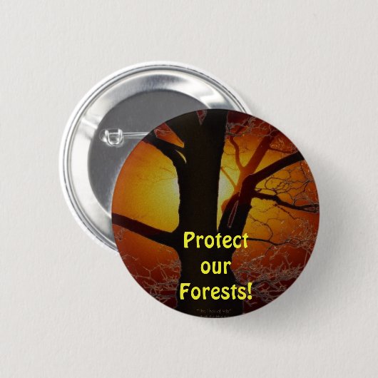 BAUM der Geschenkserie "LIFE Earth Day" Button (Vorne & Hinten)