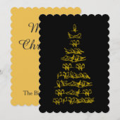 Baum der goldenen Vögel Feiertagskarte (Vorne/Hinten)