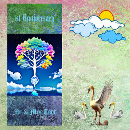 Baum der Grünen Wolken 1. Jubiläum Party Serviette