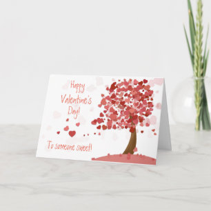 Baum der Herz-Valentinstag-Karte kundengerecht Feiertagskarte