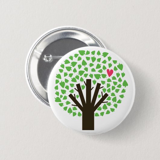 Baum der Herzen Button (Vorne & Hinten)