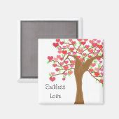 Baum der Herzen Endlose Liebe Magnet (Vorderseite/Rückseite)