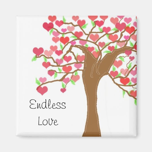 Baum der Herzen Endlose Liebe Magnet (Vorne)