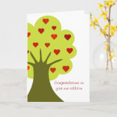 Baum der Herzen Karte (Gelbe Blume)