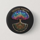 Baum der himmlischen Harmonie | Kosmisches Meditat Button (Vorderseite)