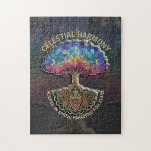 Baum der himmlischen Harmonie - Kosmisches Meditat Puzzle (Vertikal)