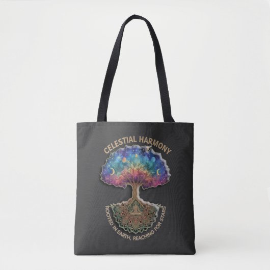Baum der himmlischen Harmonie - Kosmisches Meditat Tasche (Vorderseite)