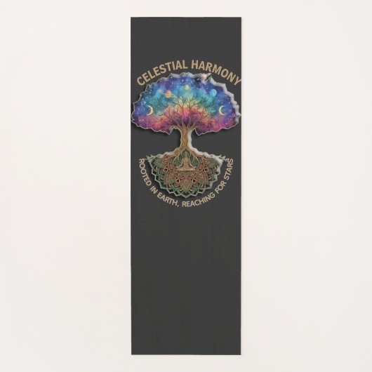 Baum der himmlischen Harmonie | Kosmisches Meditat Yogamatte (Vorderseite)