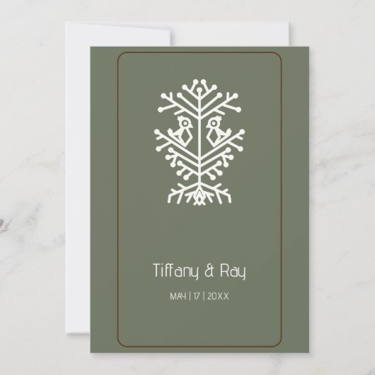 Baum der Hochzeit Einladung (Vorderseite)