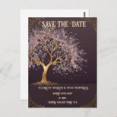 Baum der Hochzeit Postkarte (Vorne/Hinten)