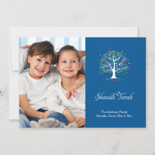 Baum der Hoffnung Rosh Hashanah Fotokarte Feiertagskarte