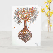 Baum der Inspiration Karte (Gelbe Blume)