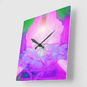 Baum der Kreativität des Lebens Quadratische Wanduhr (Winkel)