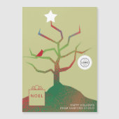 Baum der Kunst Weihnachten im Unternehmen Magnetkarte (Vorderseite)