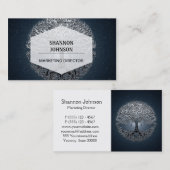 Baum der Leben-blauer Himmel-friedlichen Nacht Visitenkarte (Vorne/Hinten)