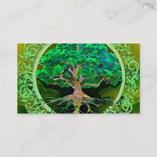 Baum der Leben-Gesundheit und des Wohlstandes Visitenkarte (Vorderseite)