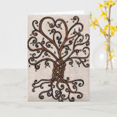 Baum der Leben-Gruß-Karte Karte (Gelbe Blume)