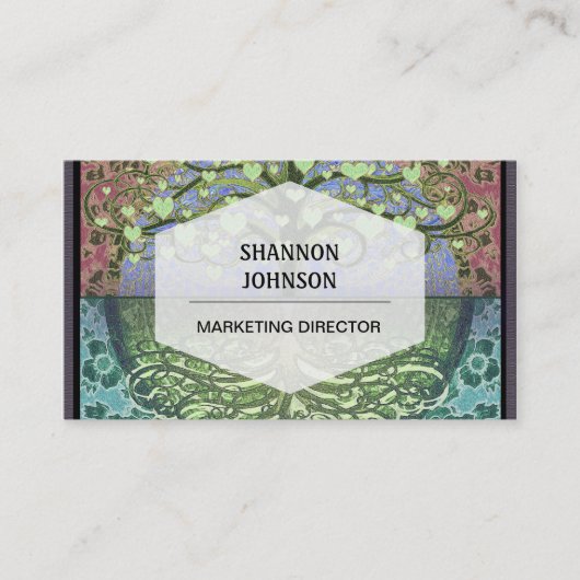 Baum der Leben-Herzen und der Liebe Visitenkarte (Vorderseite)