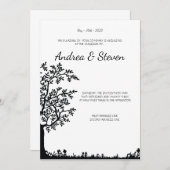 Baum der Leben-Hochzeit laden ein. Baumaste Einladung (Vorne/Hinten)