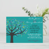 Baum der Leben-Hochzeits-Einladungs-Verlobung Einladung (Stehend Vorderseite)