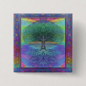 Baum der Leben-Hoffnung und des Friedens Button (Vorderseite)