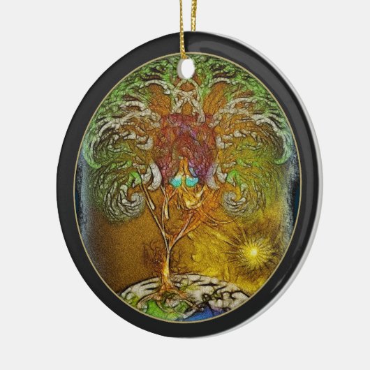 Baum der Leben-Illustration Keramikornament (Links)