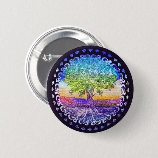 Baum der Leben-Liebe, Frieden, Balance Button (Vorne & Hinten)