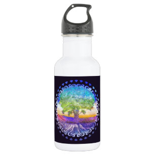 Baum der Leben-Liebe, Frieden, Balance Trinkflasche